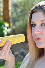 Danielle Playing With A Cob