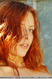 Alyssa Sexy Redhead Girl In The Garden