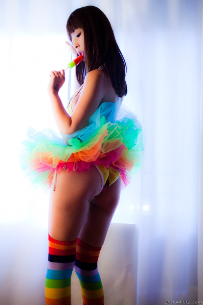 Asian Teen Babes On Their Colorful Bikinis 04