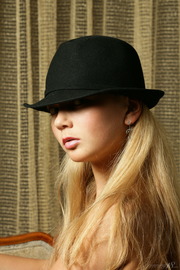 Fashion model in hat