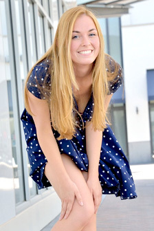 Cute Girl In Blue Dress